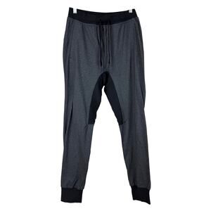 Lululemon Anti-Gravity Jogger Pants Heathered Gray Black Men's Size Medium EUC
